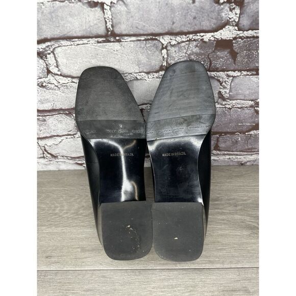 Rockport Black Leather Square Toe Casual Heel Shoes Women Sz 8.5M US/39EU Brazil - Picture 8 of 16